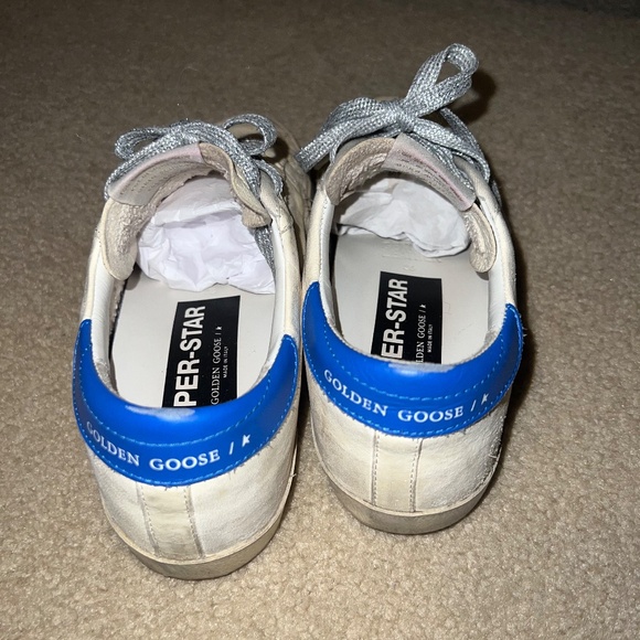 Golden Goose Sneakers with Silver Star and Blue Heel - Picture 3 of 3
